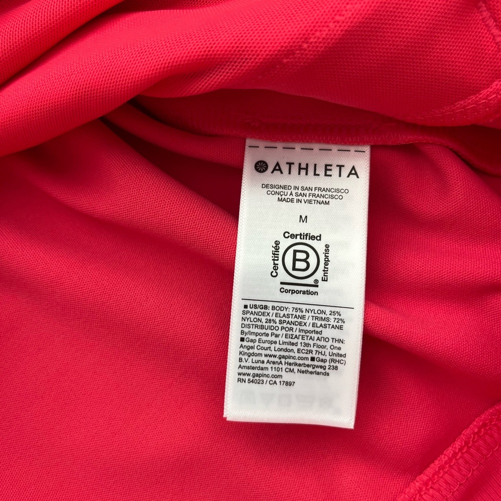 Athleta Finish Line Jacket Punch Pink Medium EUC Activewear Track Jacket - Picture 6 of 8